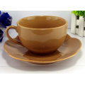 KC-2589 Haonai big volume ceramic coffee set, ceramic coffee cup with saucer